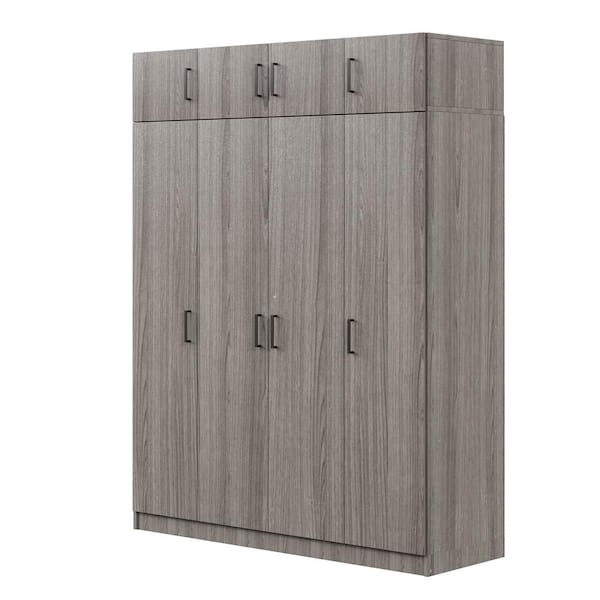 Grey wood armoire discount