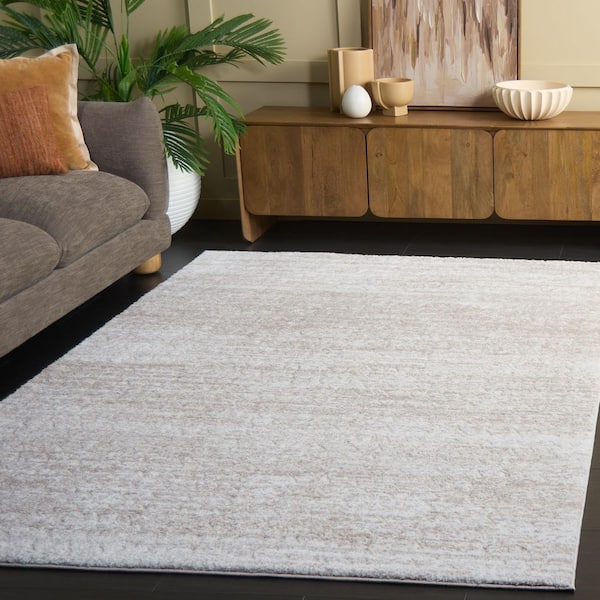 Northport 7 ft. x 7 ft. Beige/Ivory Distressed Chevron Square Area Rug