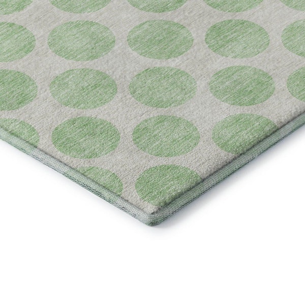 Mayfield Premium Machine Washable Abstract AMF980 Mint 2 ft. 6 in. x 3 ft. 10 in. Area Rug