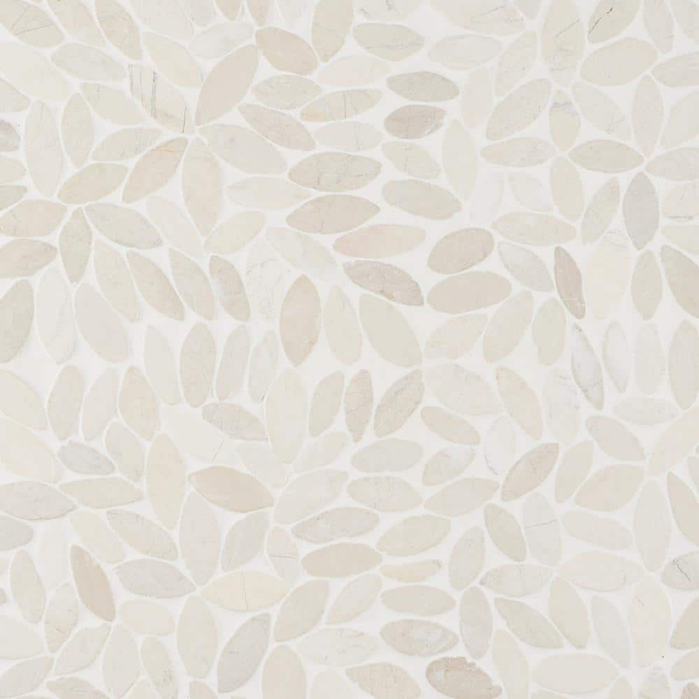 White Pebble Natural Stone Mosaic Tile for Floors and Walls
