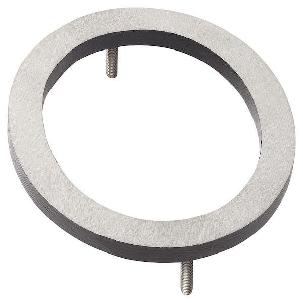 Montague Metal Products 4 in. Satin Nickel/Black 2-Tone Aluminum Floating or Flat Modern House Number 0