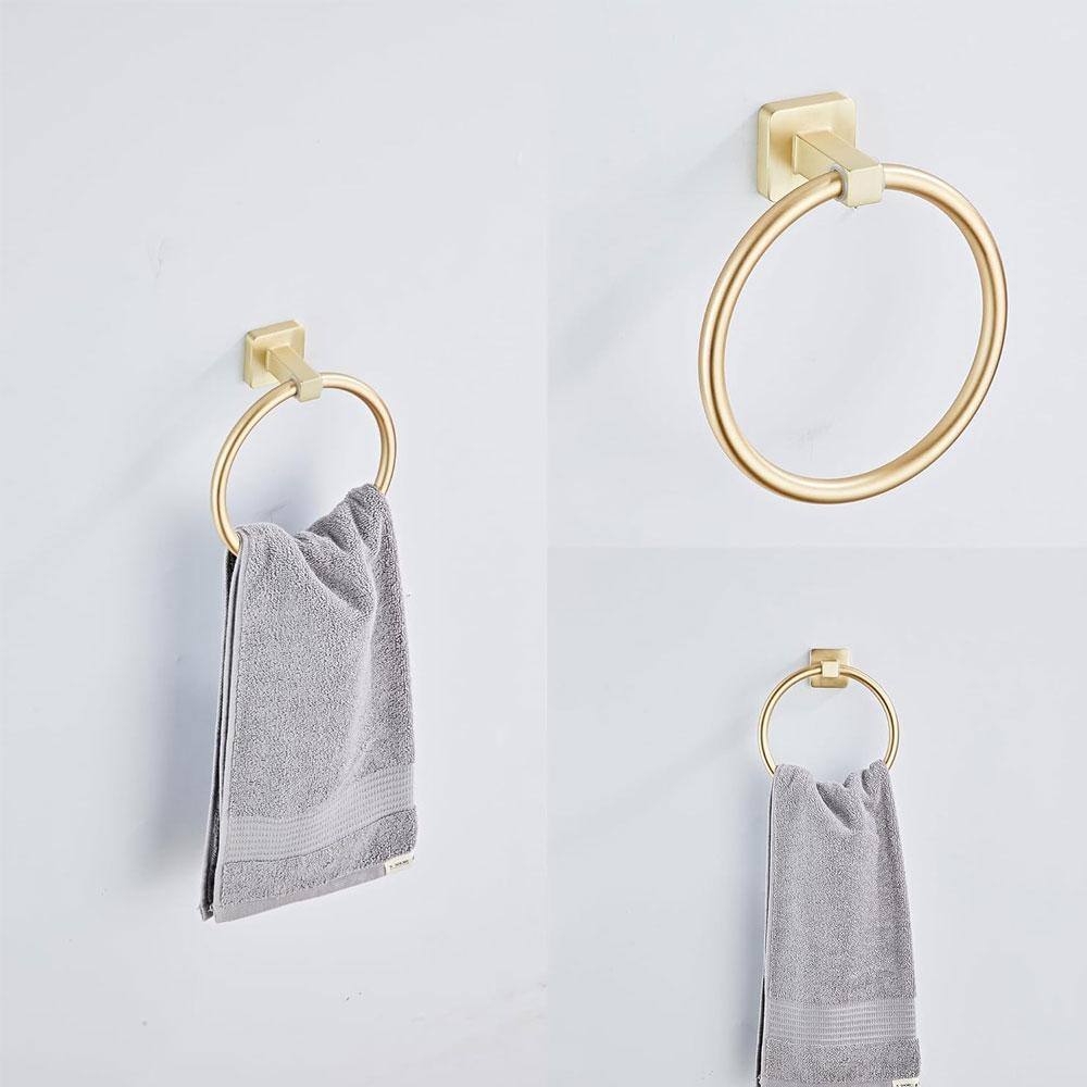 Brushed Gold Stainless Steel 4-Piece Bathroom Hardware Set