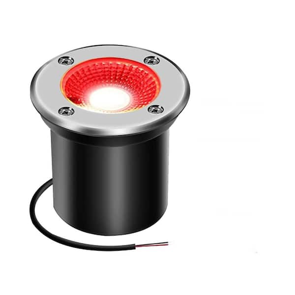 RGBW 3W Low-Voltage Outdoor In-Ground Landscape Well Light, 300 Lumens, IP67, 16 Colors, 90° Beam, 1-Pack