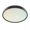 DYMOND 15 in. Modern Ring Slim Selectable LED Flush Mount Ceiling Light Fixture Matte Black For Kitchen Bedroom Living Room RS15MBSCD1