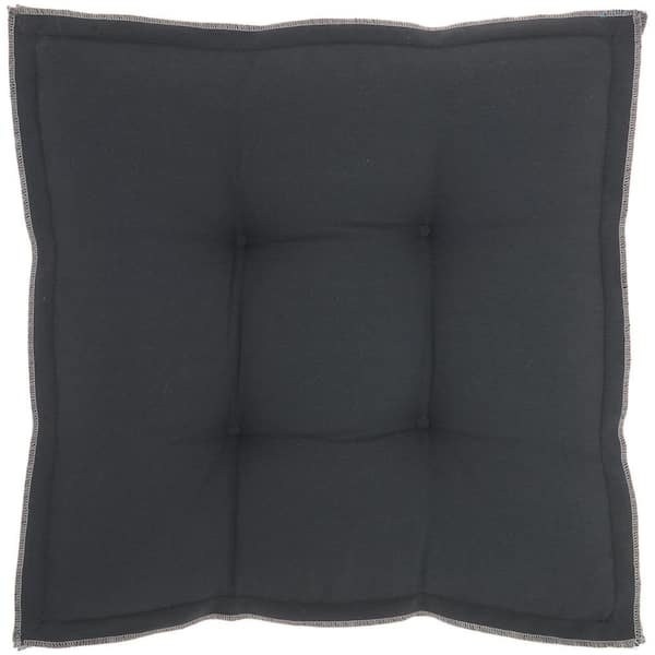 Mina Victory Charcoal 18 in. x 18 in. Indoor/Outdoor Throw Pillow