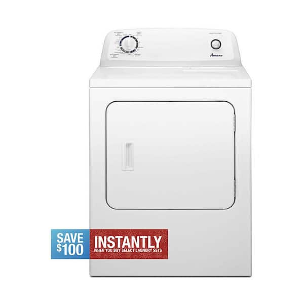 6.5 cu.ft. vented Front Load Electric Dryer in White with Wrinkle Prevent Option
