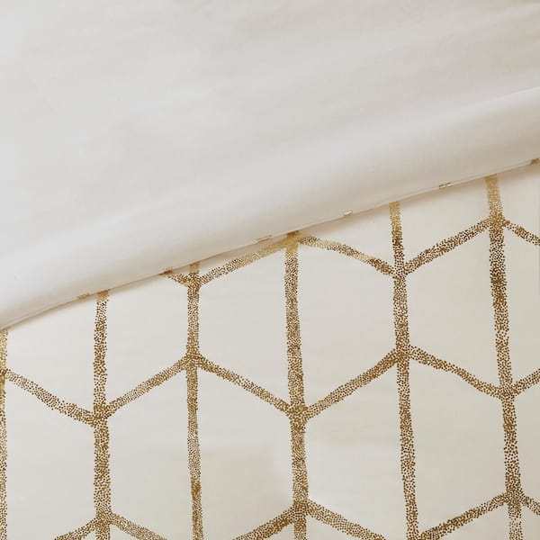 Intelligent Design Khloe 4-Piece Ivory/Gold Twin Comforter Set