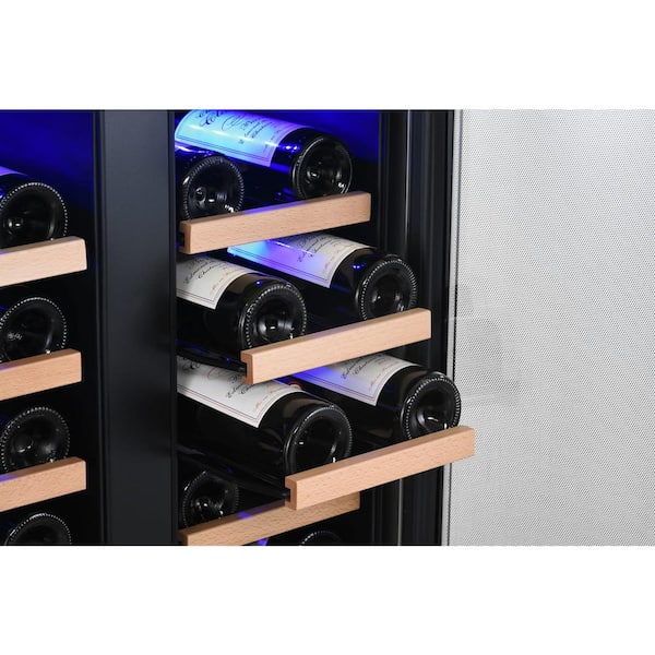 EdgeStar - 36 Bottle 24 in. Built-In French Door Dual Zone Wine Cooler