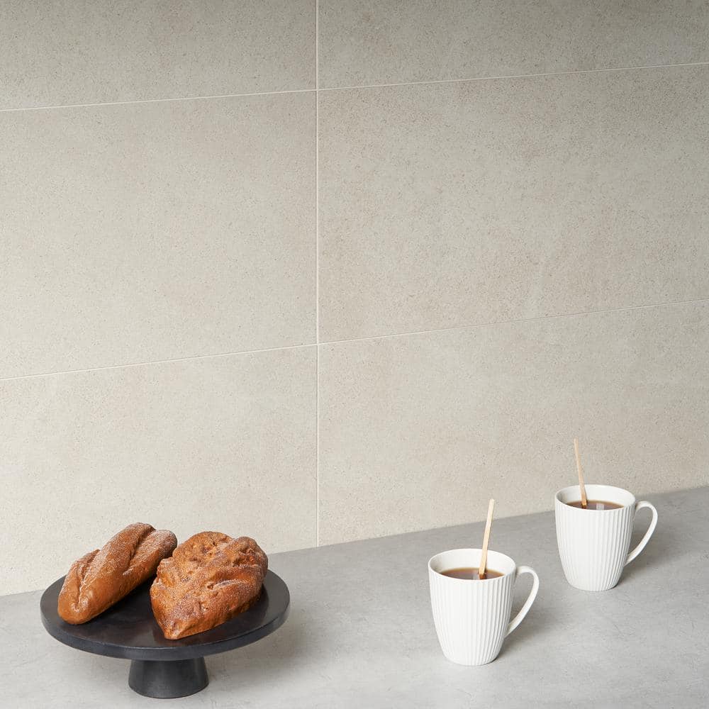 Lincoln 12" x 24" Beige Matte Porcelain Floor and Wall Tile