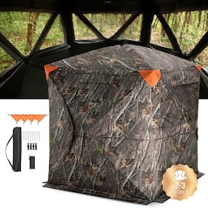 VEVOR Hunting Blind 270 Degree See Through Ground Blind 2 3 Person Pop Up Deer Blind for Hunting with Carrying Bag Portable SLCFXCKWS58Y4SCOHV0 The Home Depot