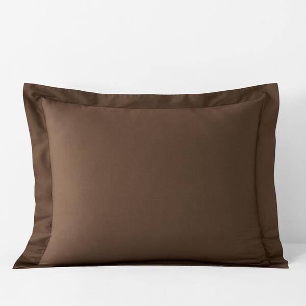 Standard Sham The Company Store Company Cotton Coffee Cotton Percale Standard Sham ...