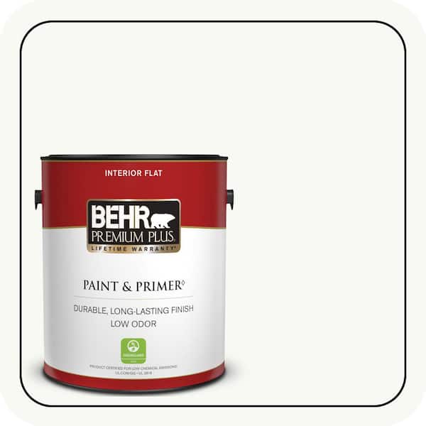 BEHR PREMIUM PLUS 1 gal. Home Decorators Collection #HDC-NT-04G Blanca Peak Flat Low Odor Interior Paint & Primer