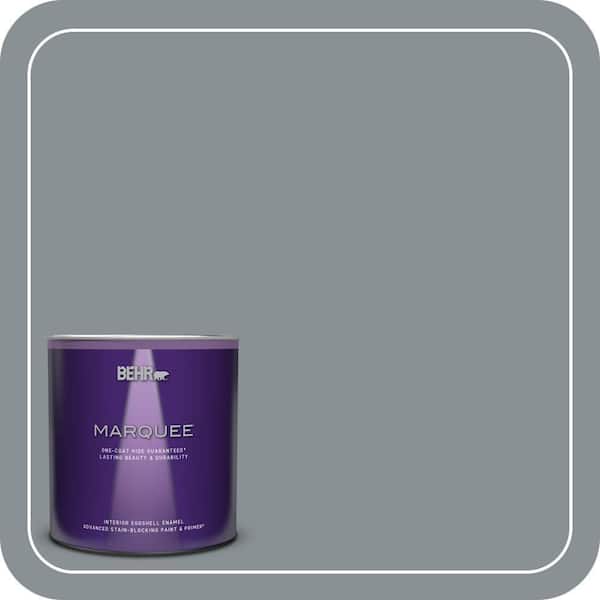BEHR MARQUEE 1 qt. #MQ5-29 Gotham Gray One-Coat Hide Eggshell Enamel Interior Paint & Primer