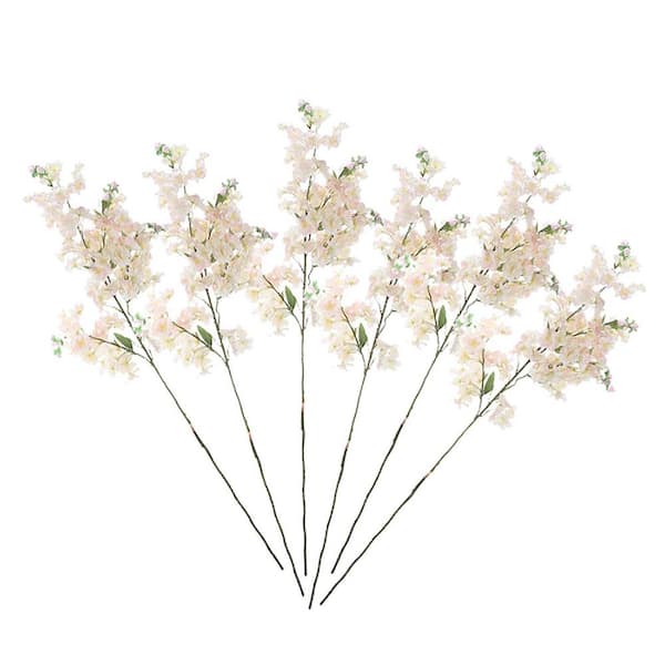 A & B Home 40 in. Beige Artificial Assorted Flowers Floral Arrangements