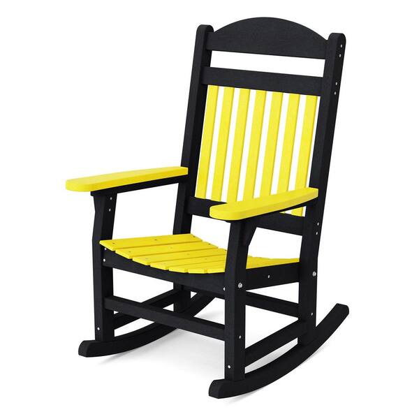 Wildridge Heritage Lemon Yellow and Black Plastic Traditional Outdoor ...