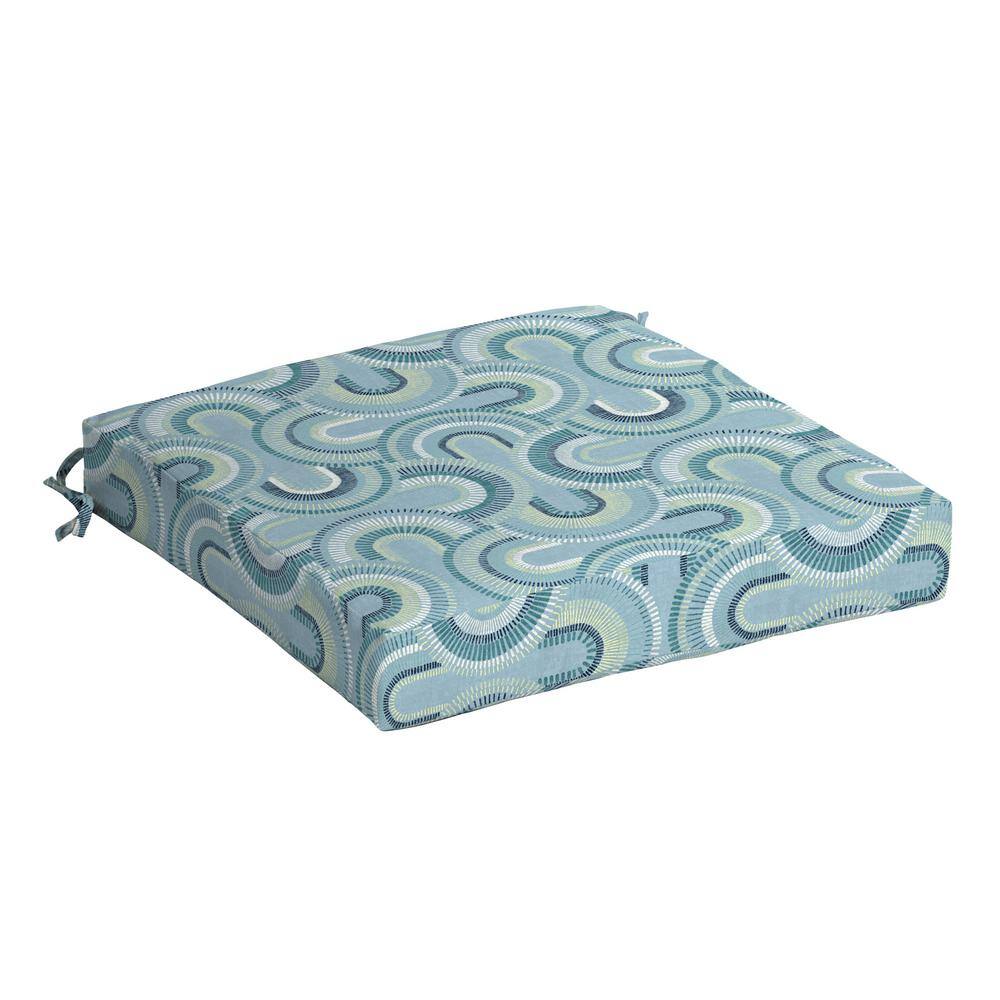 ARDEN SELECTIONS 21 in. x 21 in. Coastal Blue Geometric Square Outdoor ...