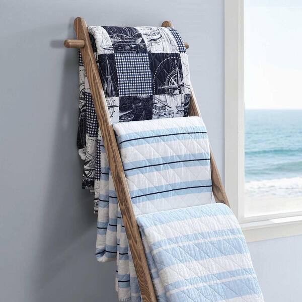 Nautica Sailors Patchwork Reversible 3-Piece White/Dark Blue