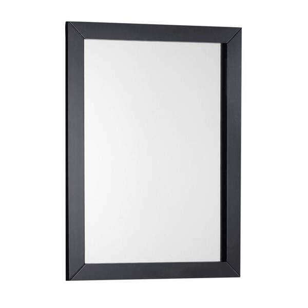 Simpli Home Winston 22 in. W x 30 in. H Framed Rectangular Bathroom Vanity Mirror in Black painted finish