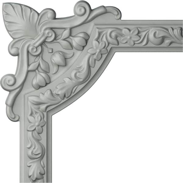 Ekena Millwork 13 in. x 3/4 in. x 13 in. Urethane Artis Panel Moulding Corner (Matches Moulding PML01X00AR)