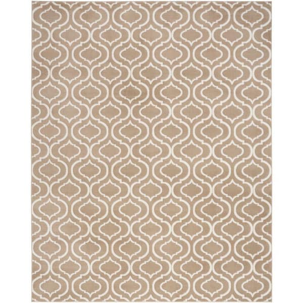 Nourison Jubilant Taupe 5 ft. x 7 ft. Trellis Transitional Area Rug