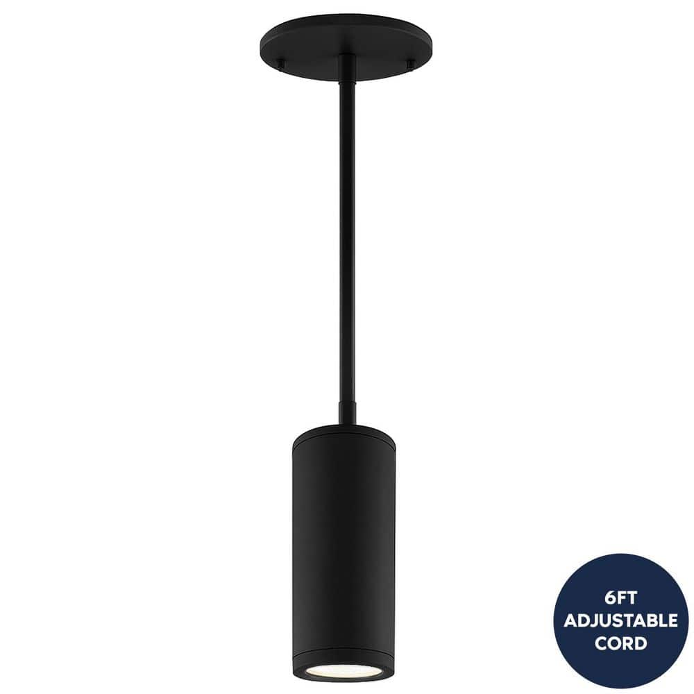2.5 In. 1-Light Black Cylinder LED Hardwired Pendant Light 6FT Adjustable Cord 5CCT 1100LM, 15W Dimmable 120-277V Black price history on PriceWatchPro