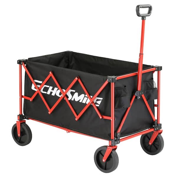 EchoSmile Red 5.65 cu. ft Fabric Garden Cart