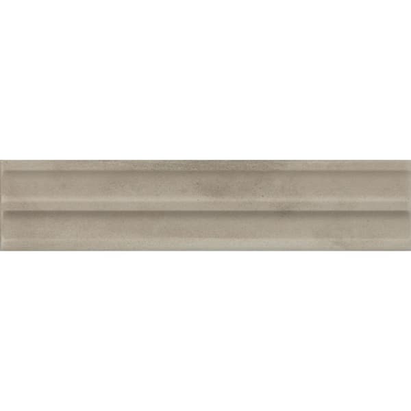 Daltile Indoterra Riverbed 2 in. x 4 in. Matte Porcelain Fluted Concrete Look Wall Tile Sample