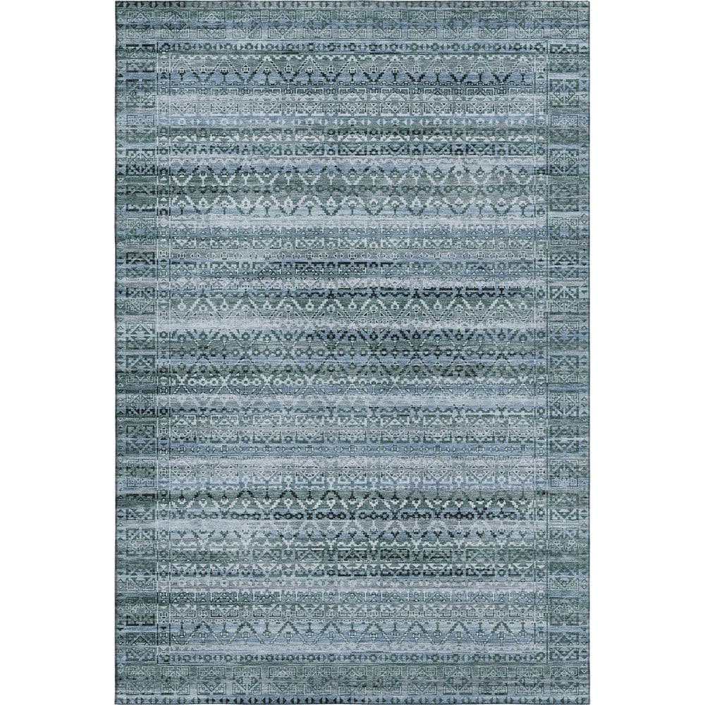 Mayfield Premium Machine Washable Abstract AMF2101 Aloe 3 ft. x 4 ft. Area Rug price history on PriceWatchPro