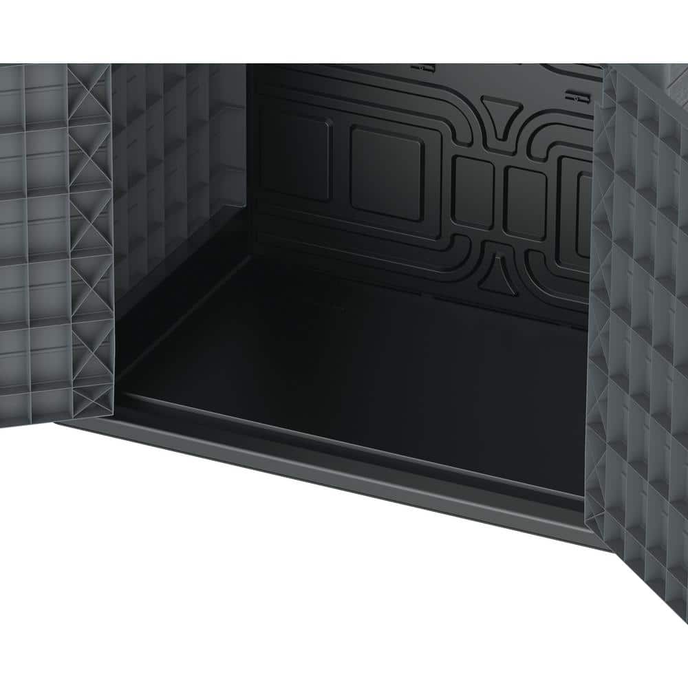 Duramax Gray Resin Outdoor Deck Storage Shed with Latching Doors