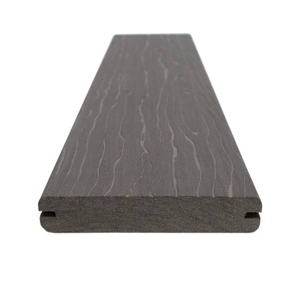 MoistureShield Vision CoolDeck Cathedral Stone 1 in. x 5.4 in. x 12 ft. Grooved Capped Composite Decking 10-Piece H-Pack