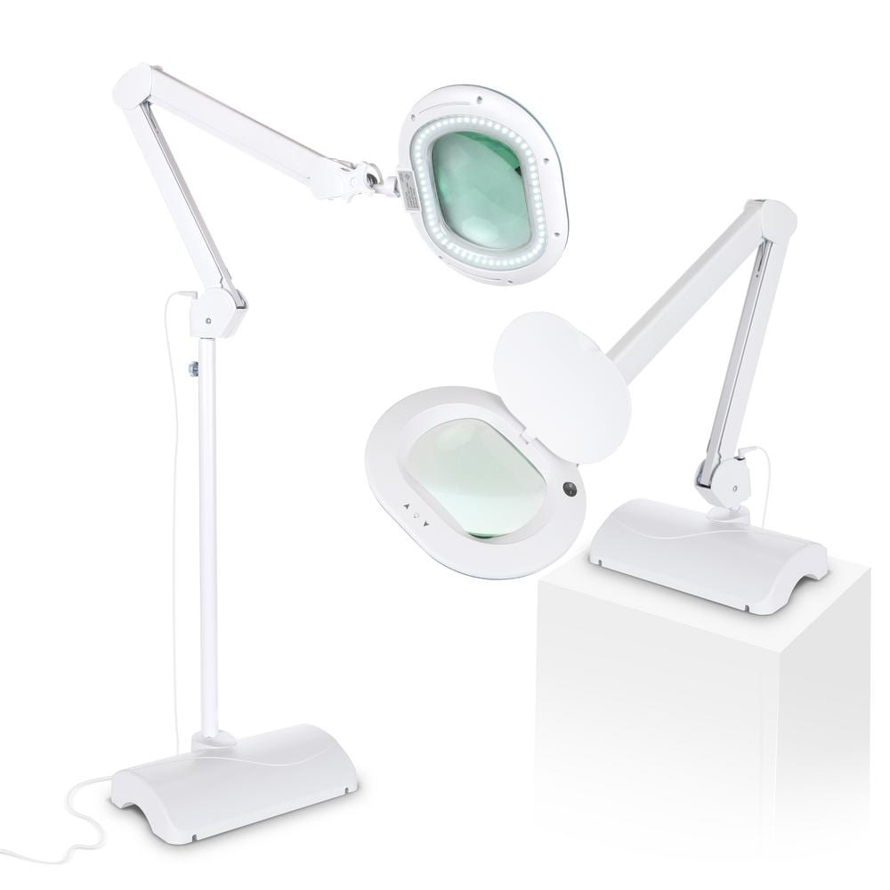 Brightech LightView Pro 24 in. to 51 in. White XL Magnifying 2 in