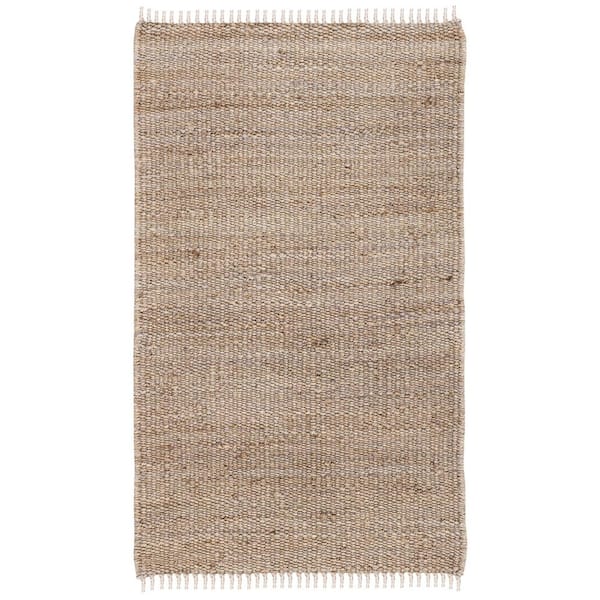 SAFAVIEH Natural Fiber Gray Doormat 3 ft. x 4 ft. Gradient Solid Color Area Rug
