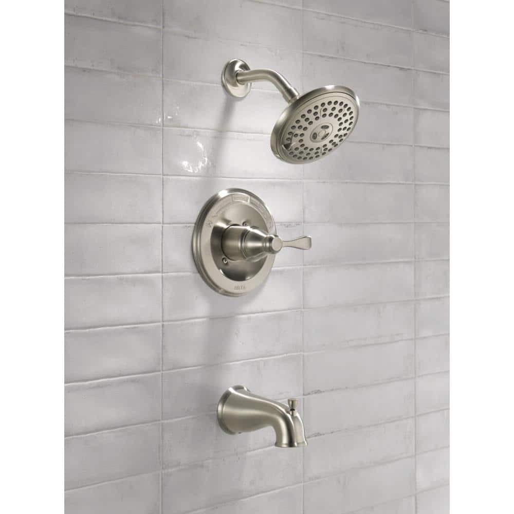 Brushed Nickel Single-Handle Tub and Shower Faucet Set