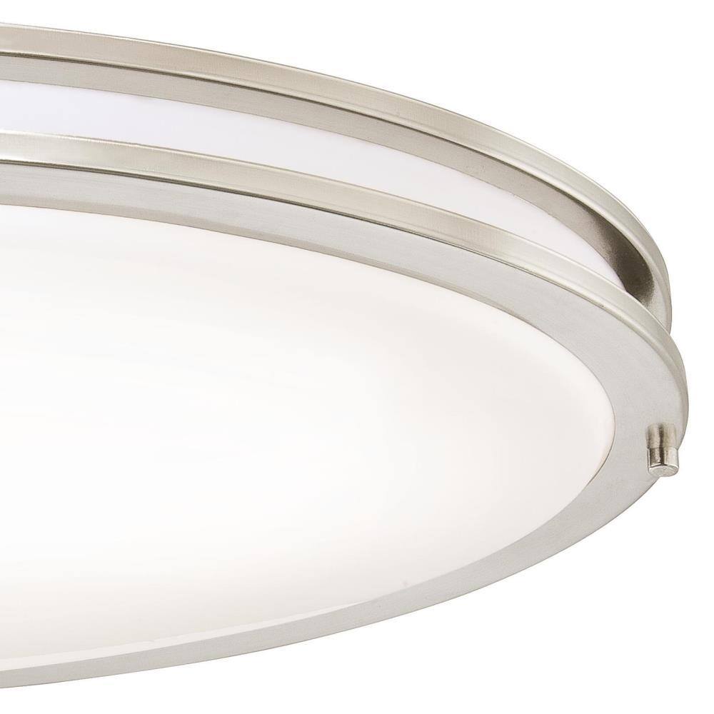 Sleek Brushed Nickel 32.5" LED Flush Mount Ceiling Fixture