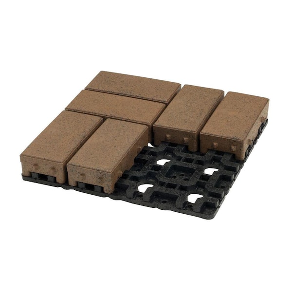 Azek 4 in. x 8 in. Olive Composite Permeable Paver Grid System (8 Pavers and 1 Grid)