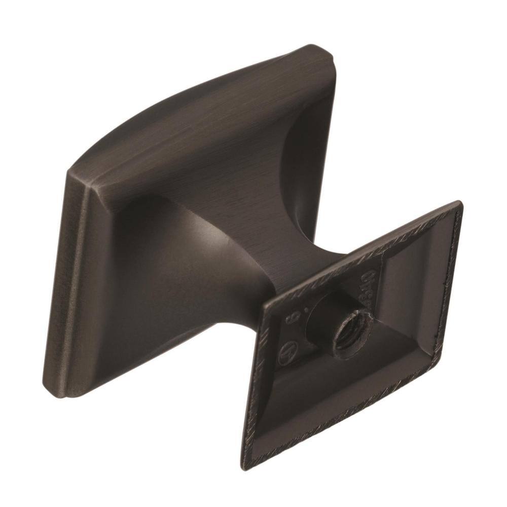 Antique Silver Square Zinc Cabinet Knob with Mounting Hardware