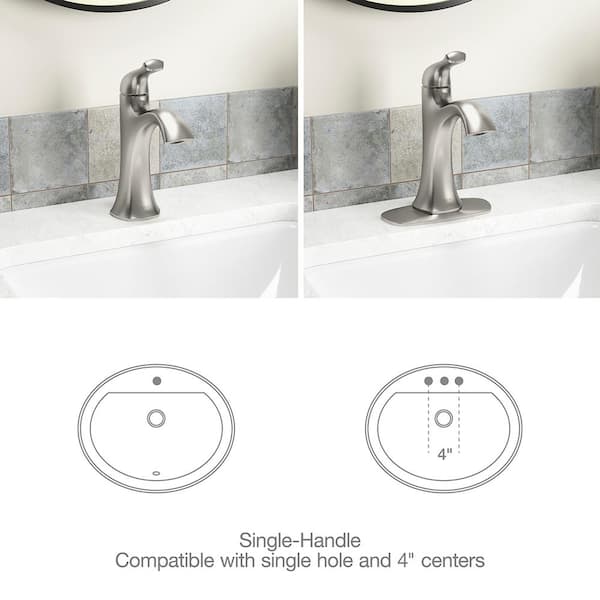 KOHLER Sundae Single Handle Single Hole Bathroom Faucet in Vibrant Brushed  Moderne Brass K-R28795-4D-2MB - The Home Depot
