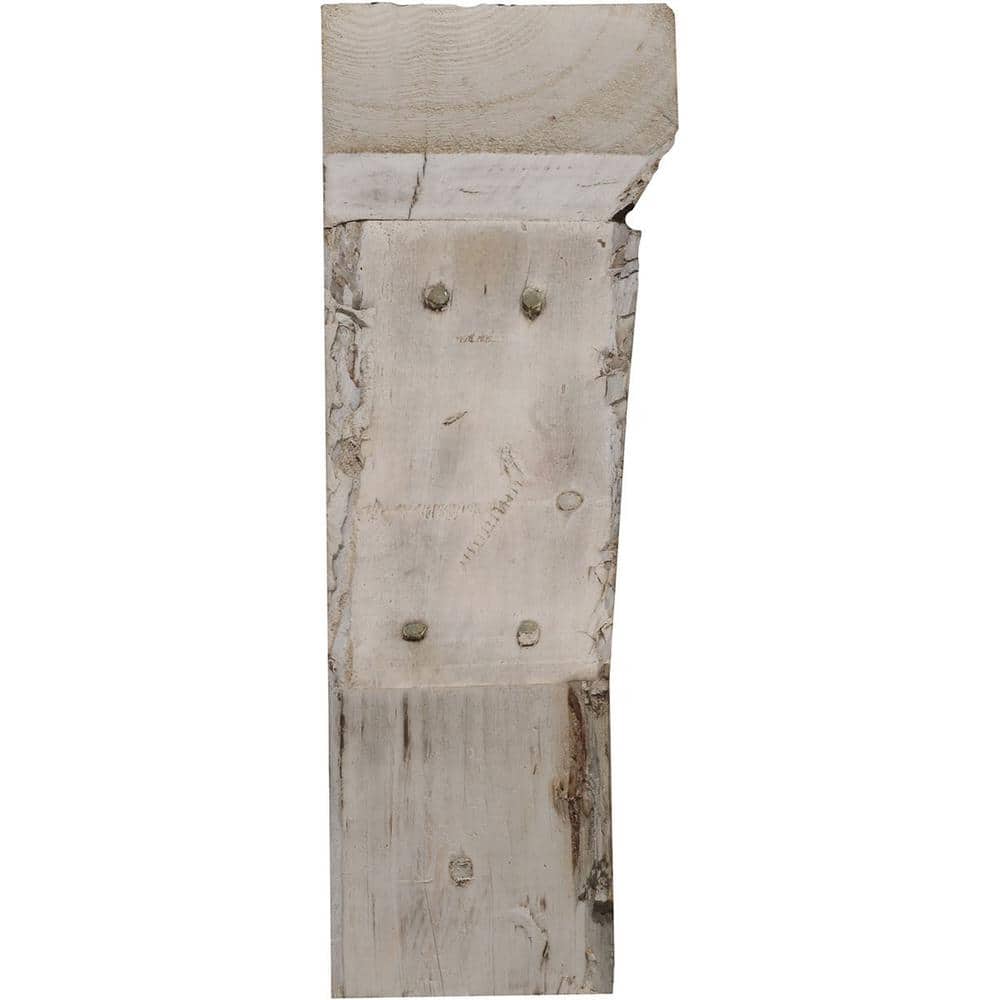 Chalk Dust White Solid Wood Farmhouse Bracket Shelf