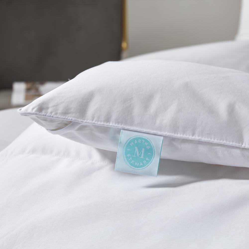 Twin White Cotton Goose Down Light Weight Bedspread