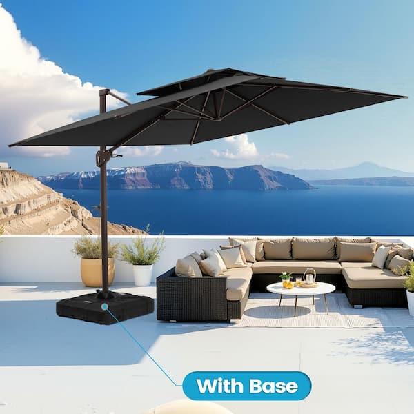 10 ft umbrella patio Patio Umbrella Replacement Canopy Cantilever Supported Bar 10 Ft