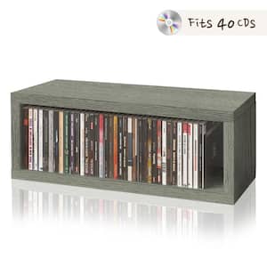 zBoard Grey Stackable CD Rack Storage Shelf