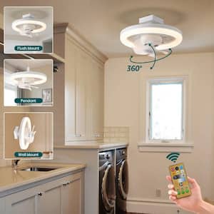 Socket Ceiling Light Bulb Fan with Remote 12 in.30W-LED Flush Mount Garage Light Bulb for Walk-in Closet