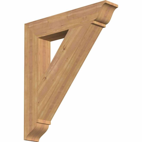 Ekena Millwork 5-1/2 in. x 36 in. x 32 in. Western Red Cedar Traditional Smooth Bracket