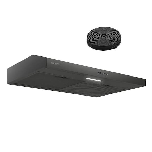 Unbranded 30 in. 230 CFM Ducted Under Cabinet Range Hood in Black