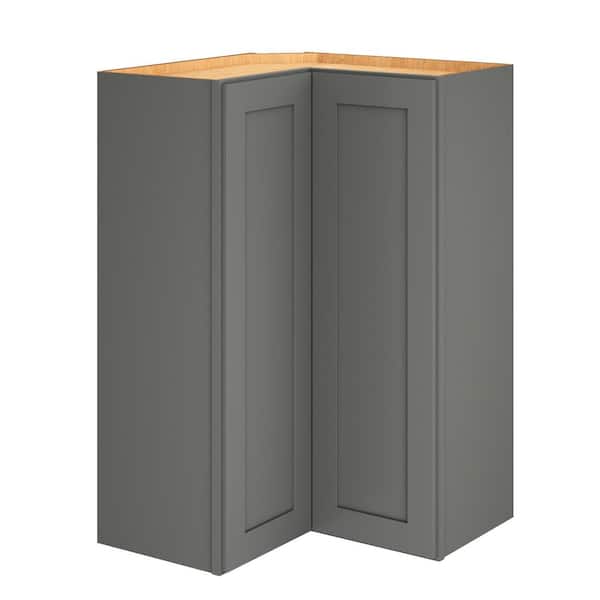 QuickShip Cottage 36 in. W x 12 in. D x 36 in. H Assembled Plywood Shaker L-Shaped Corner Standard Cabinet in Fossil