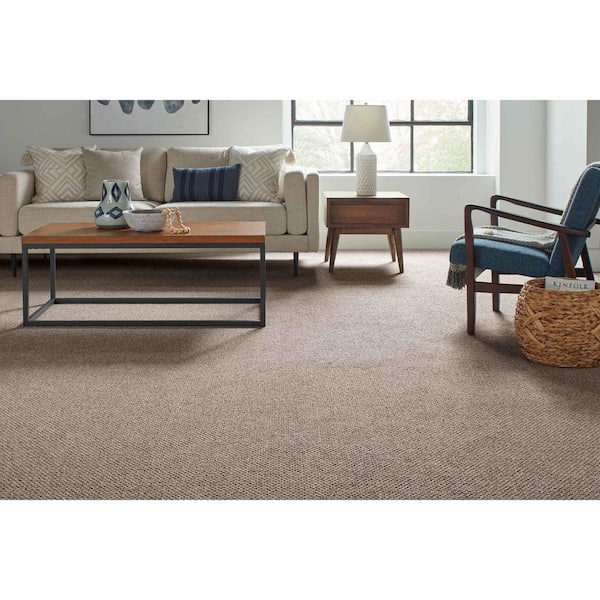 Falhurst  - Salutation - Brown 15 ft. 24 oz. Polyester Pattern Installed Carpet