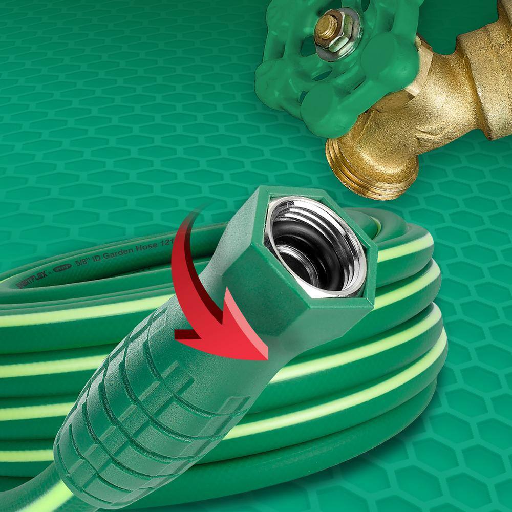 Green Hybrid Polymer 50 ft. Garden Hose with Swivel Handle