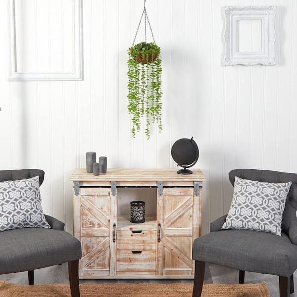 25 in. Multi-Colored Artificial Eucalyptus in Brown Basket