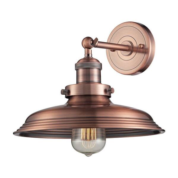 Titan Lighting Port Lincoln Collection 1-Light Antique Copper Sconce