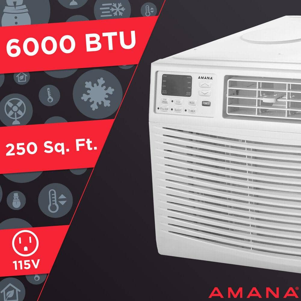 Amana 6000 BTU White Window Air Conditioner with Remote Control